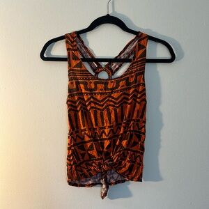 NWOT TIE FRONT TANK TOP SIZE S